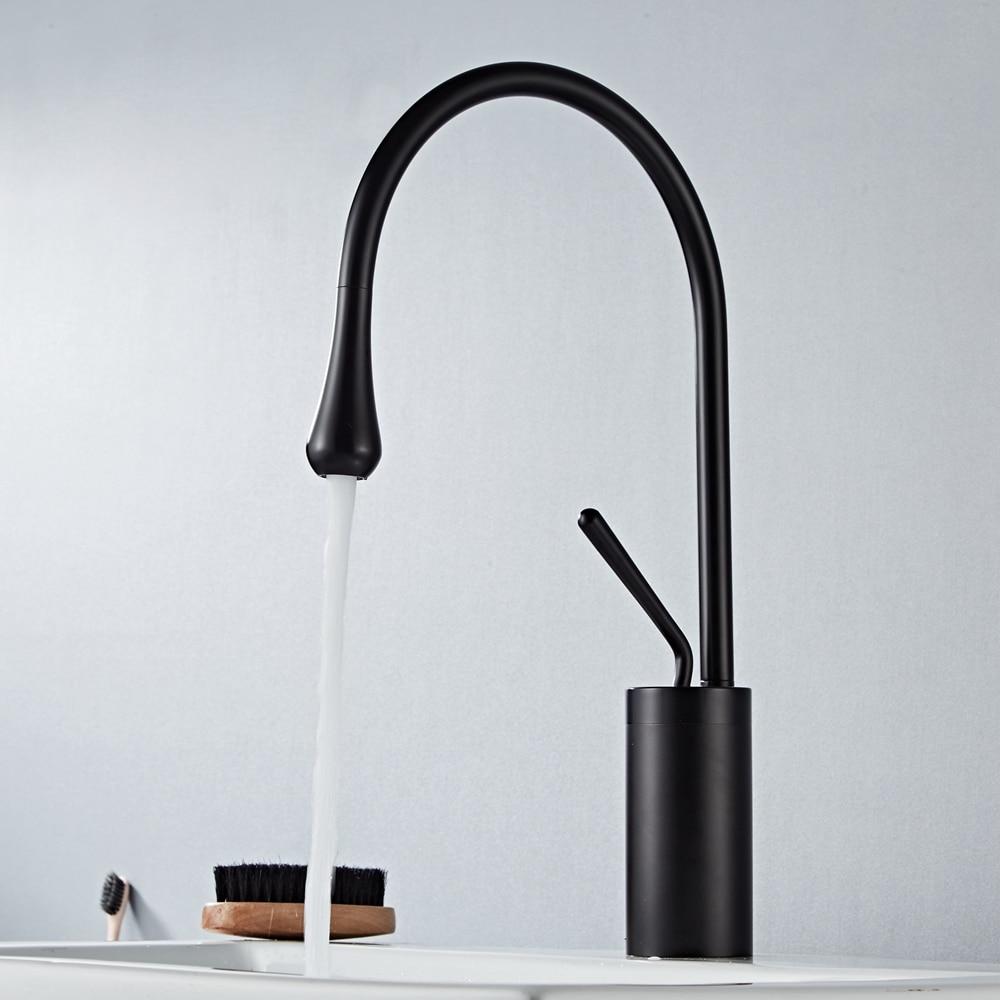Raffeto - Brass Gooseneck Bathroom Faucet