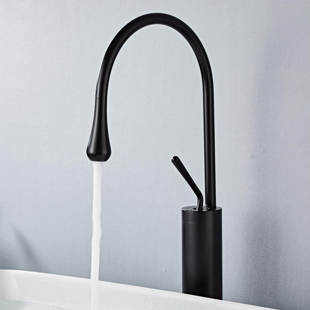 Raffeto - Brass Gooseneck Bathroom Faucet
