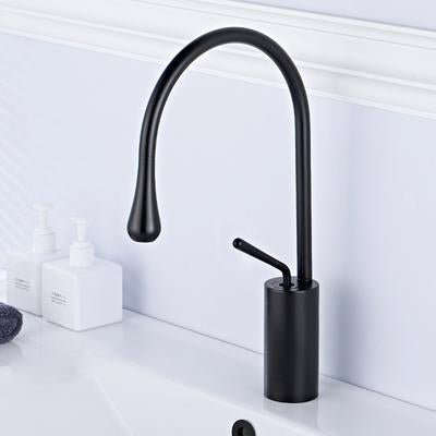 Raffeto - Brass Gooseneck Bathroom Faucet