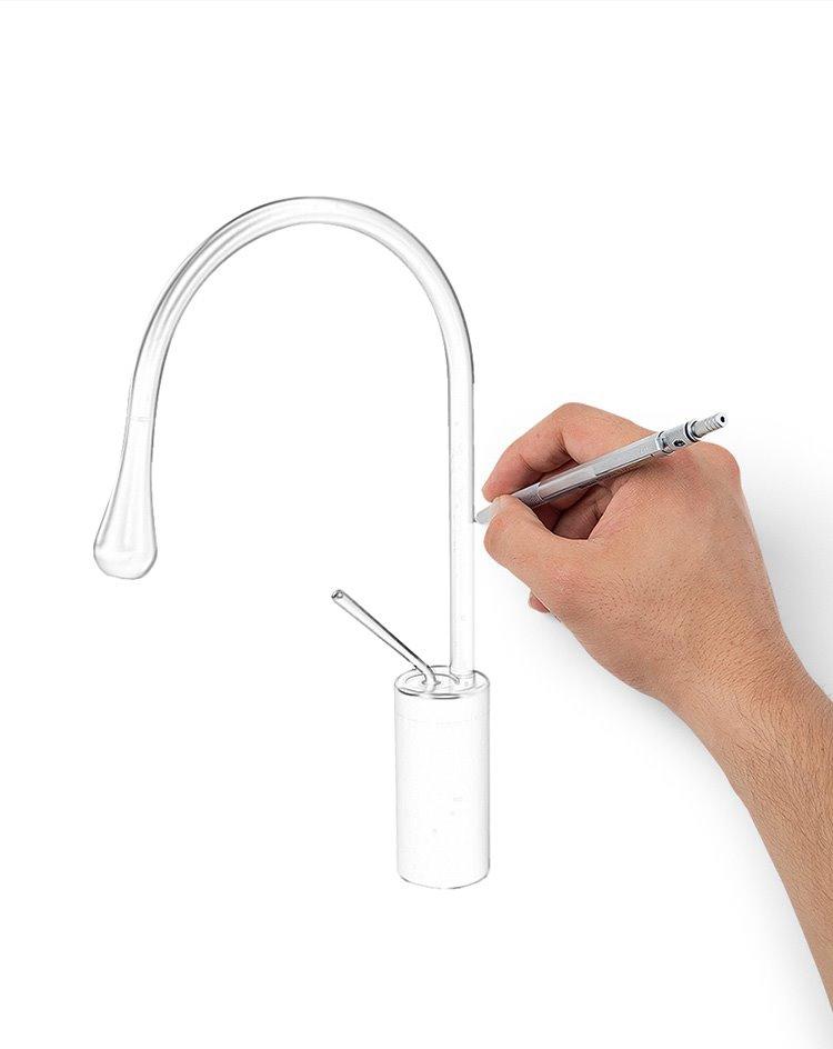 Raffeto - Brass Gooseneck Bathroom Faucet