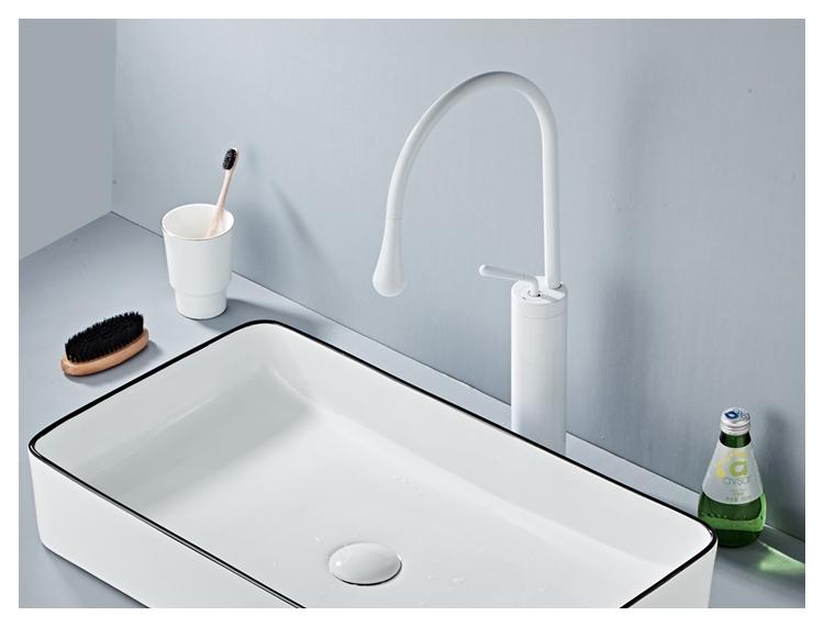 Raffeto - Brass Gooseneck Bathroom Faucet