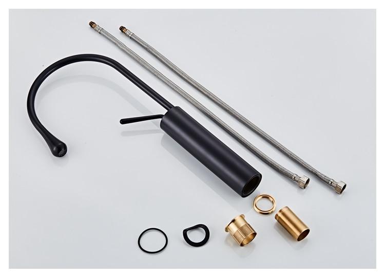 Raffeto - Brass Gooseneck Bathroom Faucet