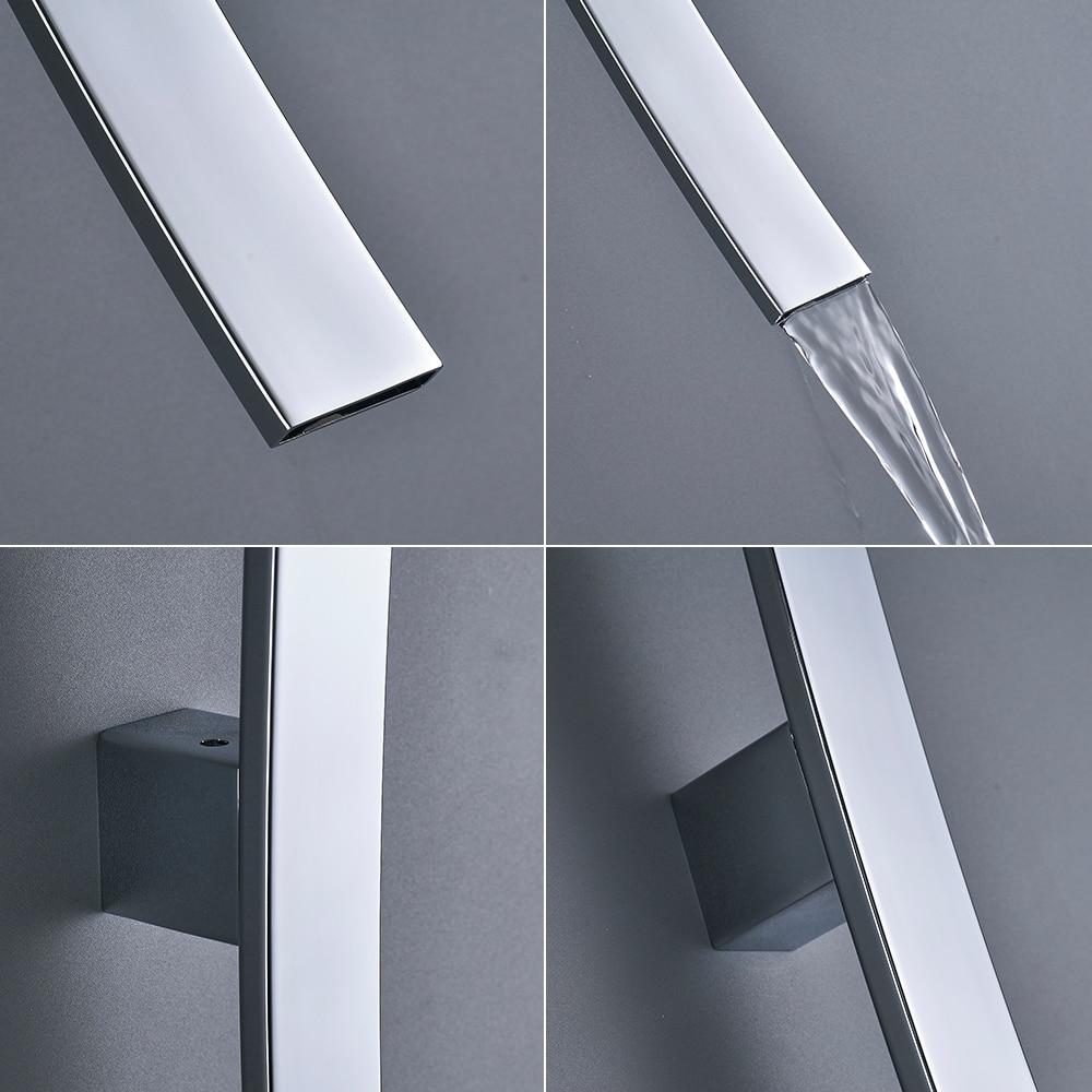 Miquel - Chrome Wall-Mounted Waterfall Bathroom Faucet