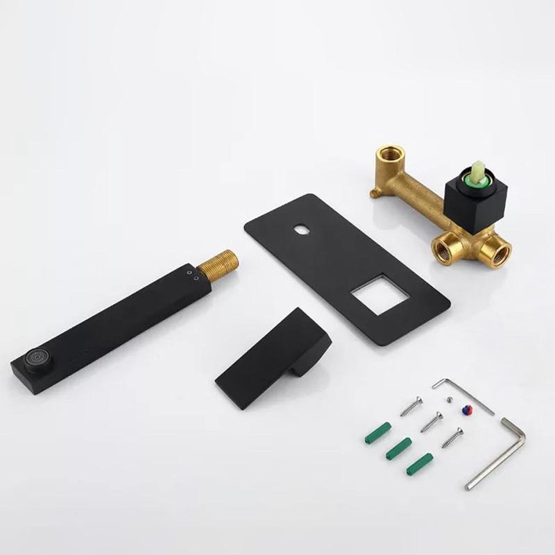 Odell - Luxurious Matte Black Wall Faucet for Bathroom