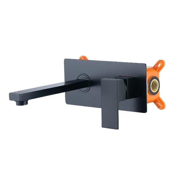 Odell - Luxurious Matte Black Wall Faucet for Bathroom