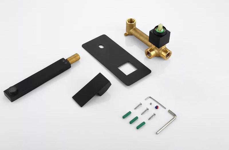 Odell - Luxurious Matte Black Wall Faucet for Bathroom