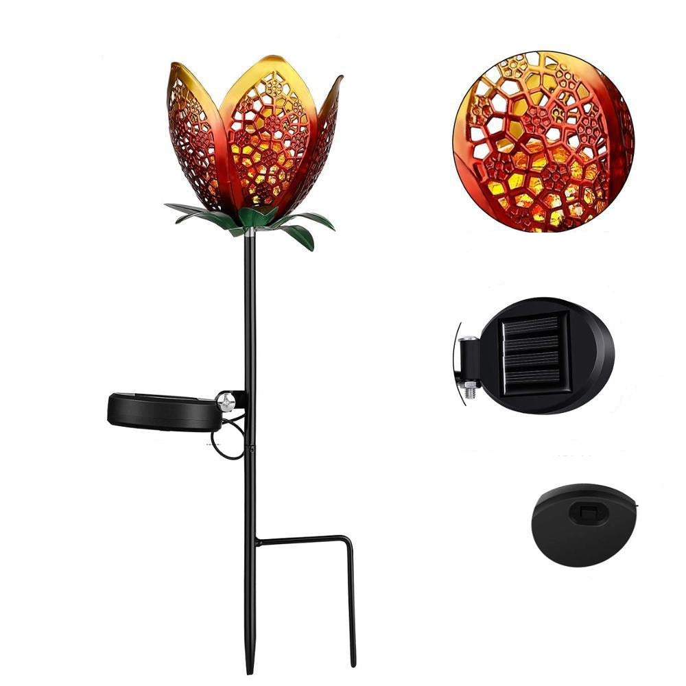 Solar-Powered Flower Garden Light