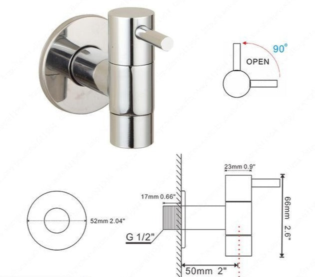 Linus - Chrome Wall-Mounted Bathroom Faucet