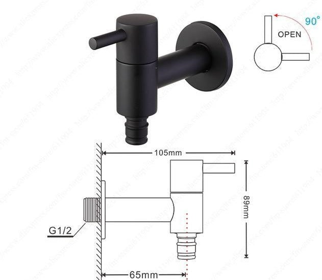 Linus - Chrome Wall-Mounted Bathroom Faucet