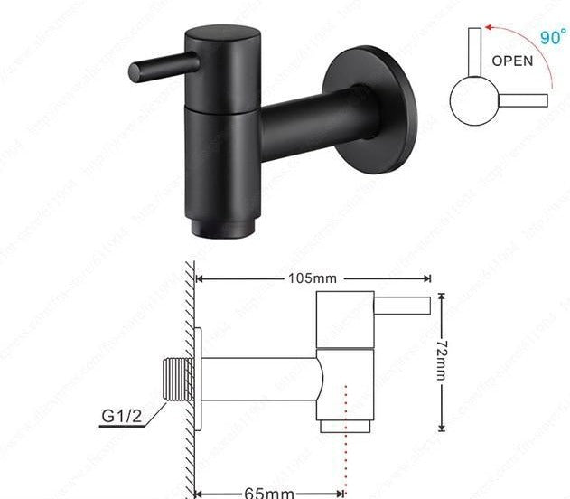 Linus - Chrome Wall-Mounted Bathroom Faucet