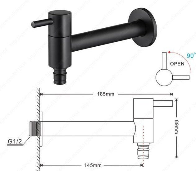 Linus - Chrome Wall-Mounted Bathroom Faucet