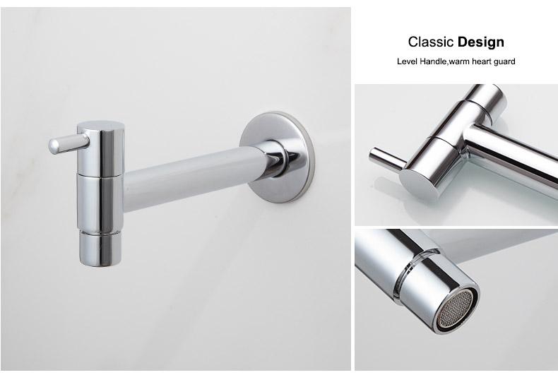 Linus - Chrome Wall-Mounted Bathroom Faucet