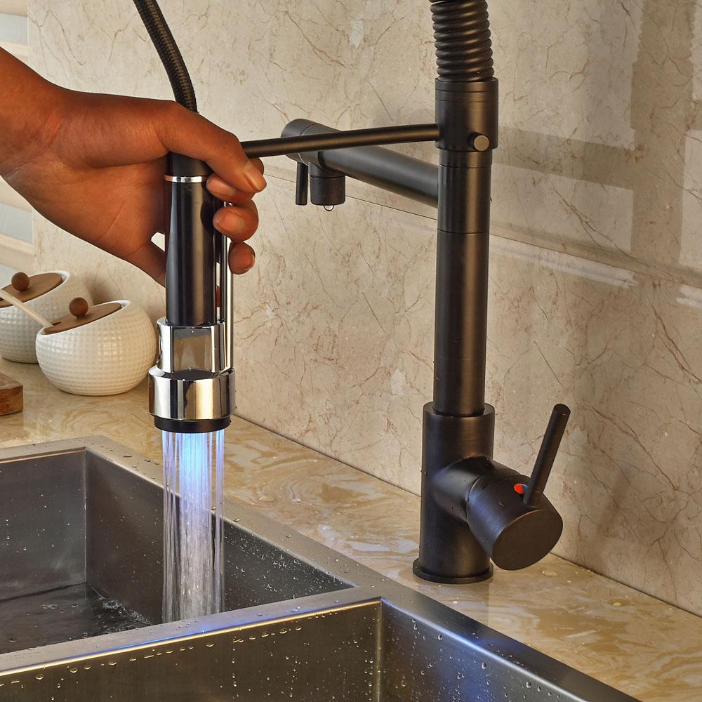 Carylon - LED Kitchen Spring-Mounted Faucet