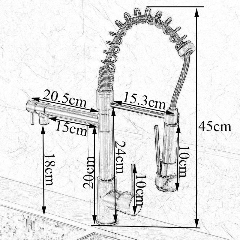 Carylon - LED Kitchen Spring-Mounted Faucet