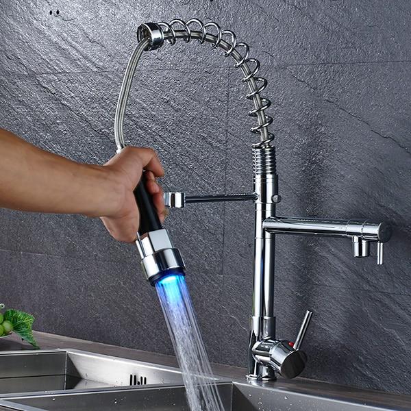 Carylon - LED Kitchen Spring-Mounted Faucet