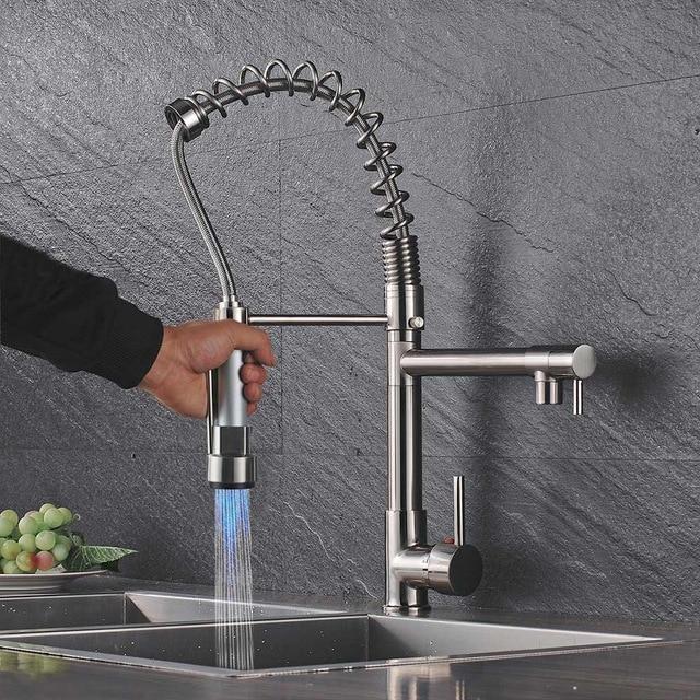 Carylon - LED Kitchen Spring-Mounted Faucet