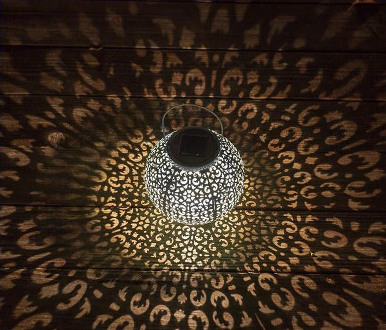 Bode - Round Solar Hanging Shadow Lantern