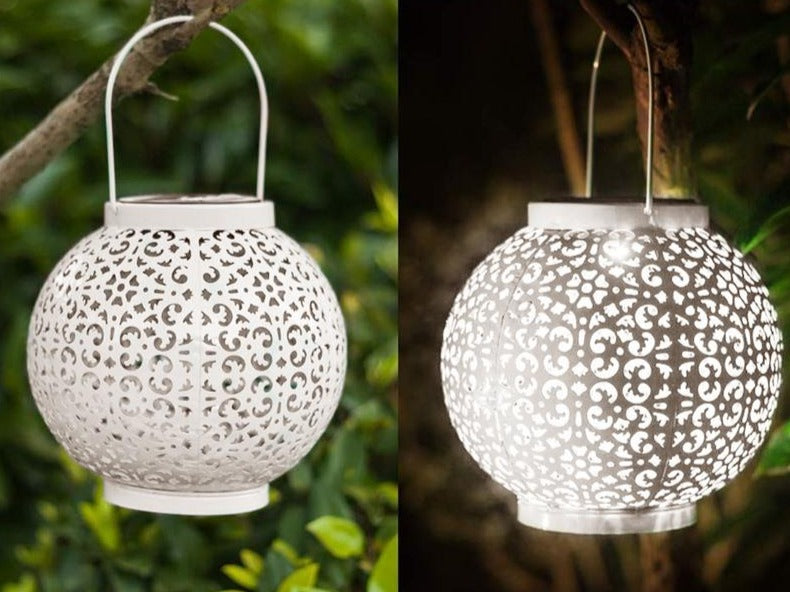 Bode - Round Solar Hanging Shadow Lantern