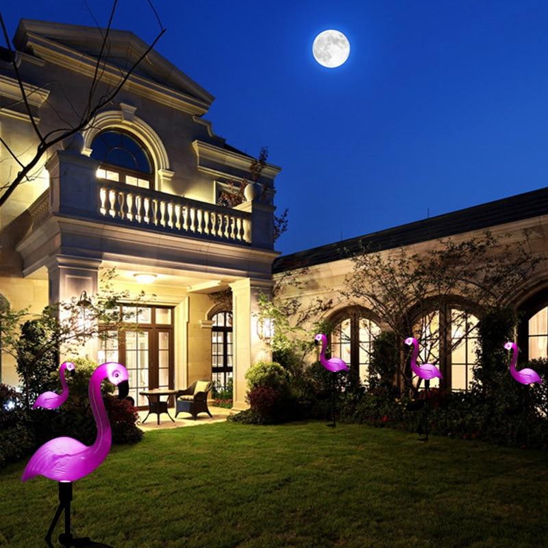 Solar Flamingo Garden Lamp