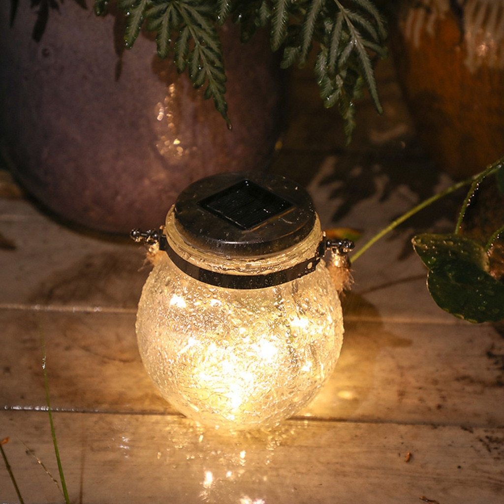 Modern Round Glass Vessel Garden Hanging Lamp