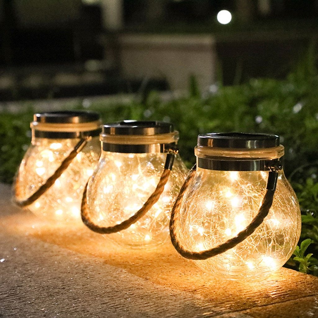 Modern Round Glass Vessel Garden Hanging Lamp