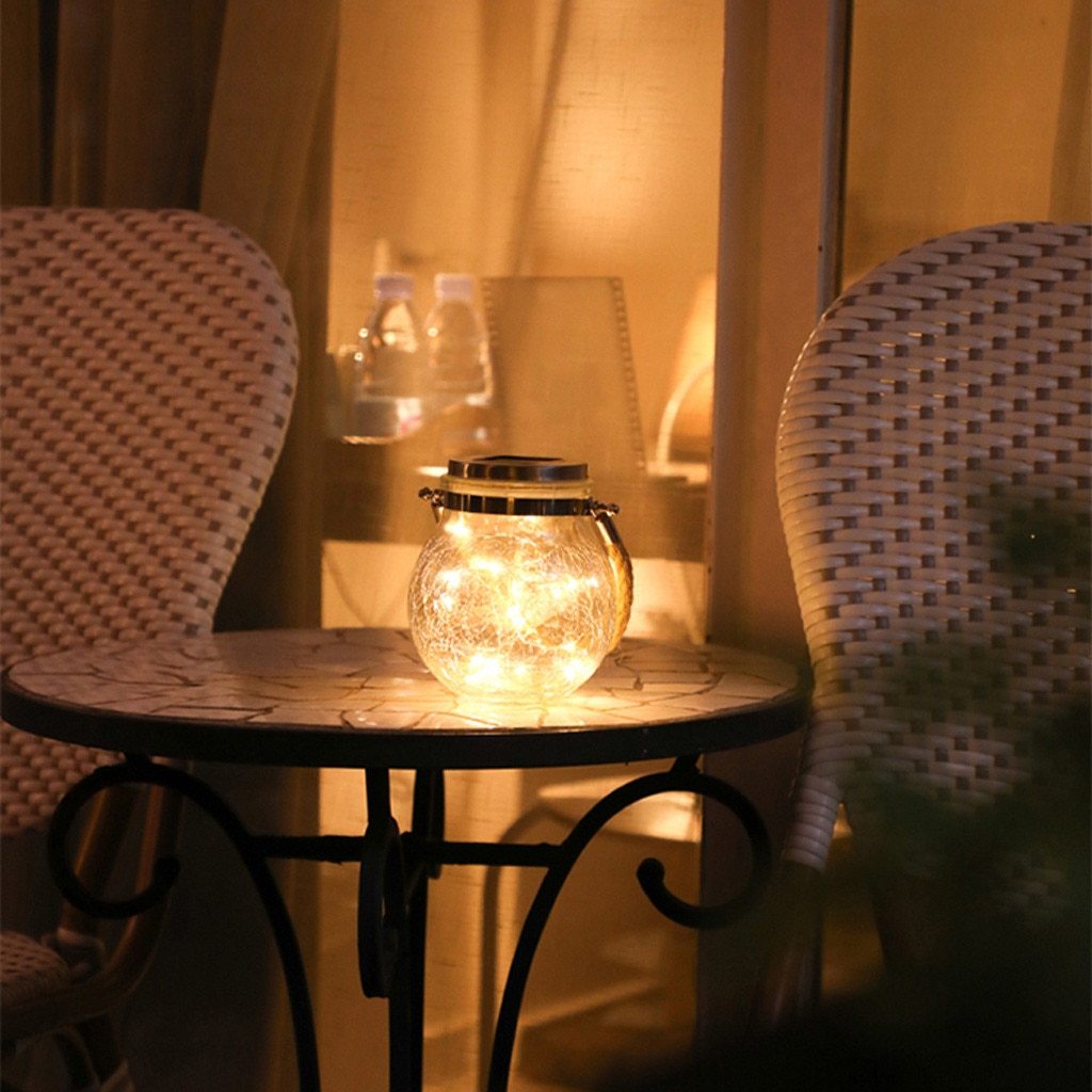 Modern Round Glass Vessel Garden Hanging Lamp