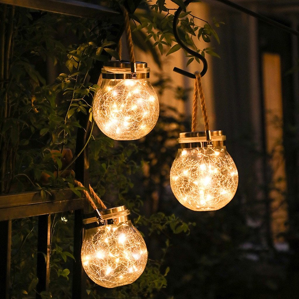 Modern Round Glass Vessel Garden Hanging Lamp