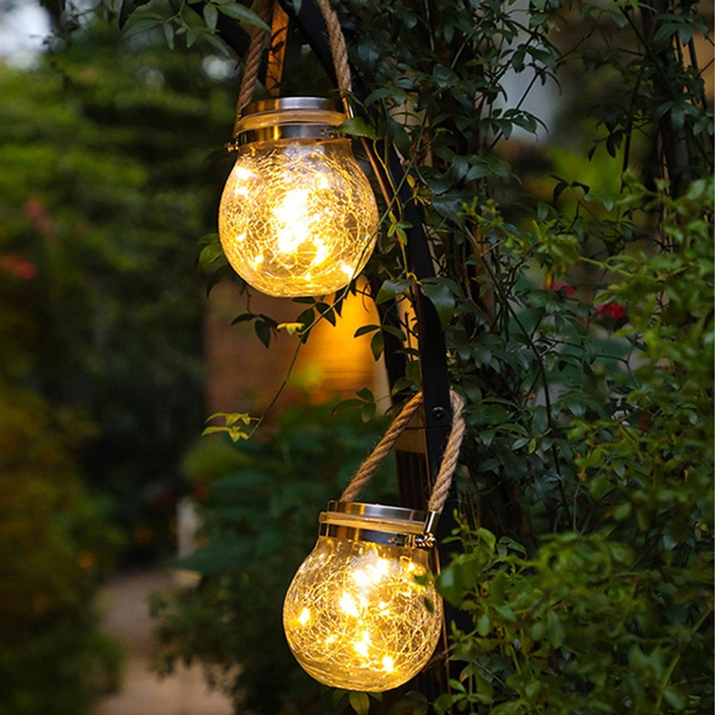 Modern Round Glass Vessel Garden Hanging Lamp