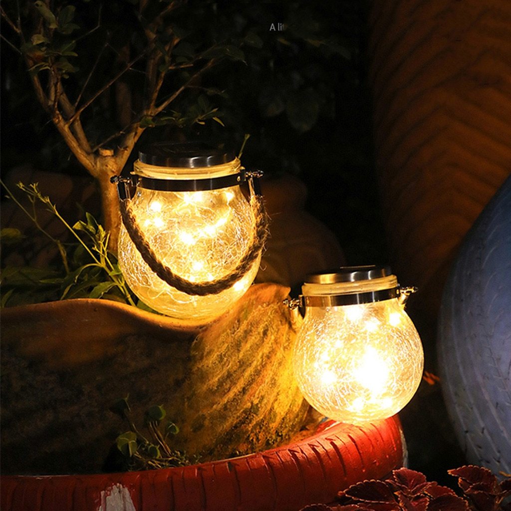 Modern Round Glass Vessel Garden Hanging Lamp