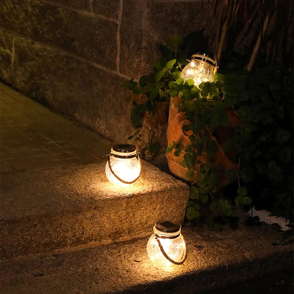 Modern Round Glass Vessel Garden Hanging Lamp