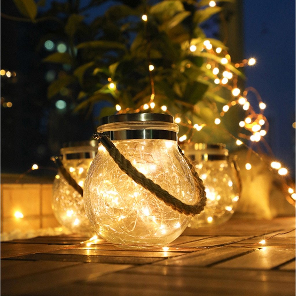 Modern Round Glass Vessel Garden Hanging Lamp