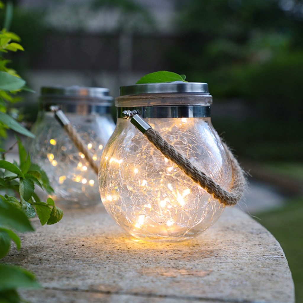 Modern Round Glass Vessel Garden Hanging Lamp