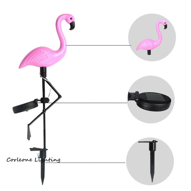 Solar Flamingo Garden Lamp