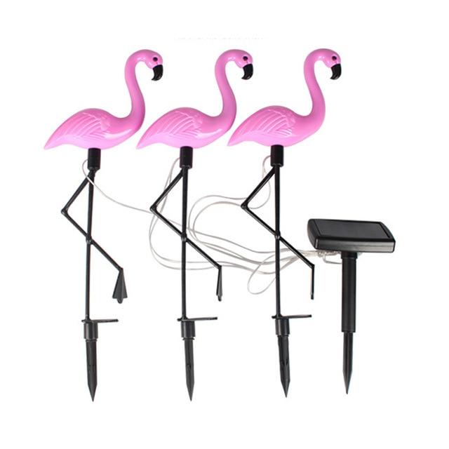 Solar Flamingo Garden Lamp