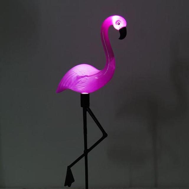 Solar Flamingo Garden Lamp