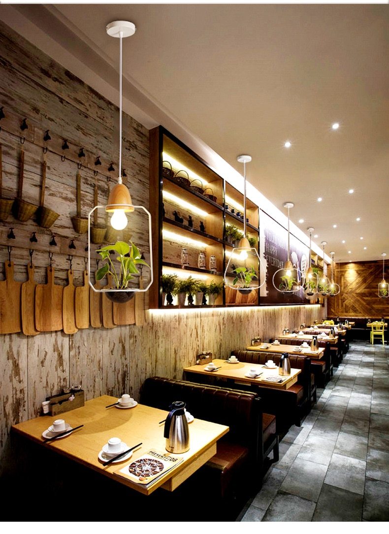 Zox - Modern Nordic Iron Planter Pendant Lamp