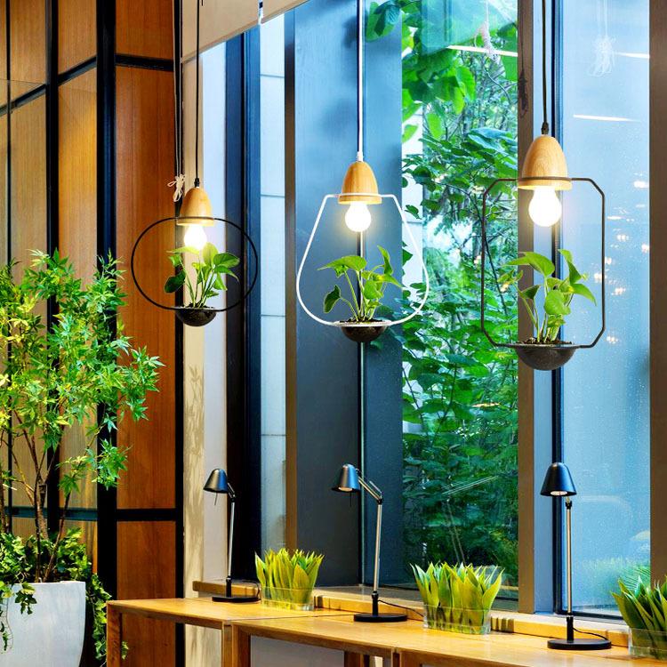 Zox - Modern Nordic Iron Planter Pendant Lamp