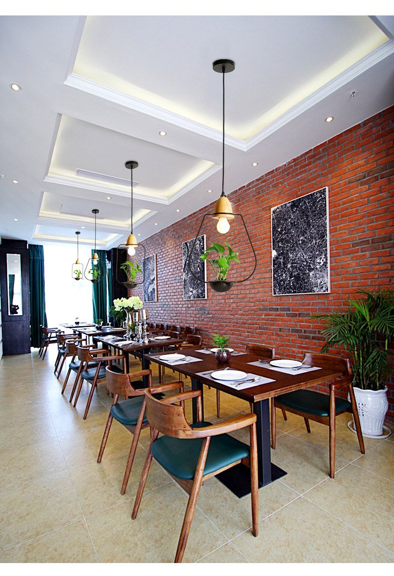 Zox - Modern Nordic Iron Planter Pendant Lamp
