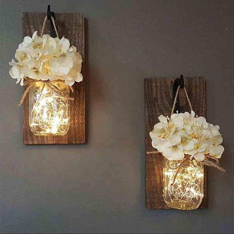 Jinx - Wall-Mounted String-Light Mason Jar