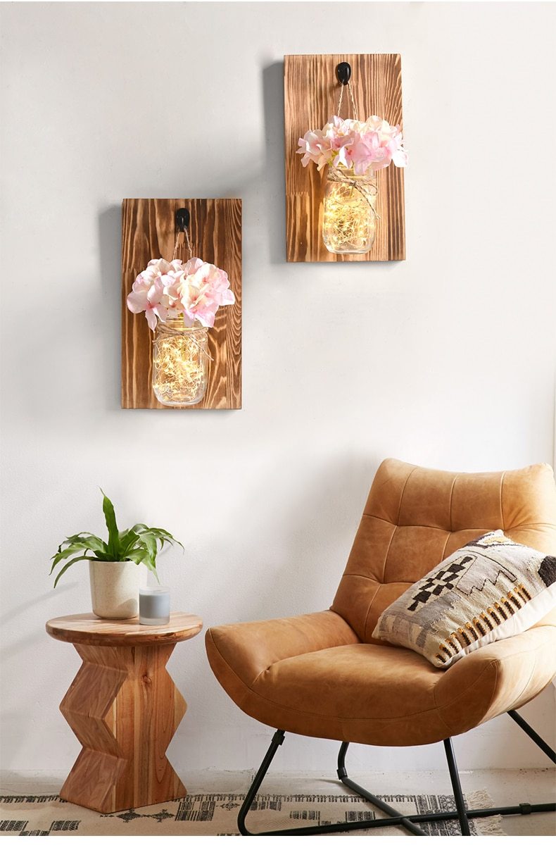 Jinx - Wall-Mounted String-Light Mason Jar