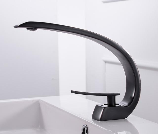 Modern Gooseneck Single-Handle Basin Faucet