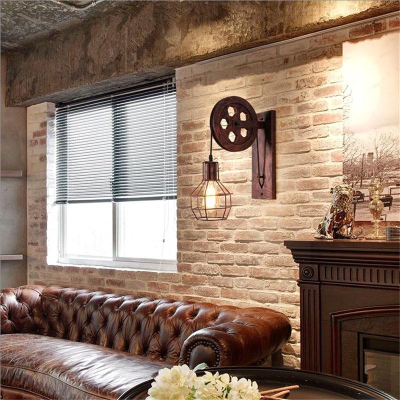 Loft - Industrial Vintage Pulley Wall Lamp