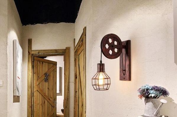 Loft - Industrial Vintage Pulley Wall Lamp