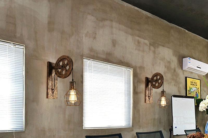 Loft - Industrial Vintage Pulley Wall Lamp