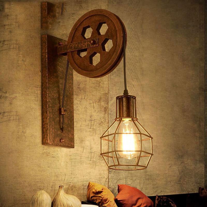 Loft - Industrial Vintage Pulley Wall Lamp