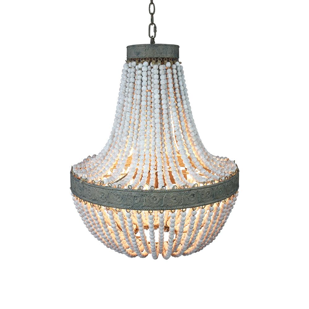 Metis - Vintage Wooden Bead Chandelier