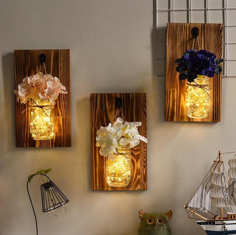 Jinx - Wall-Mounted String-Light Mason Jar