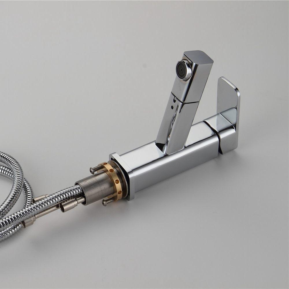 Square Gooseneck Pull-Out Faucet