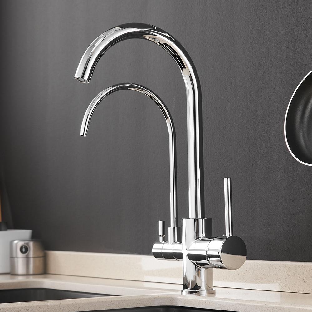 Sibella - Deck-Mounted Double Gooseneck Faucet