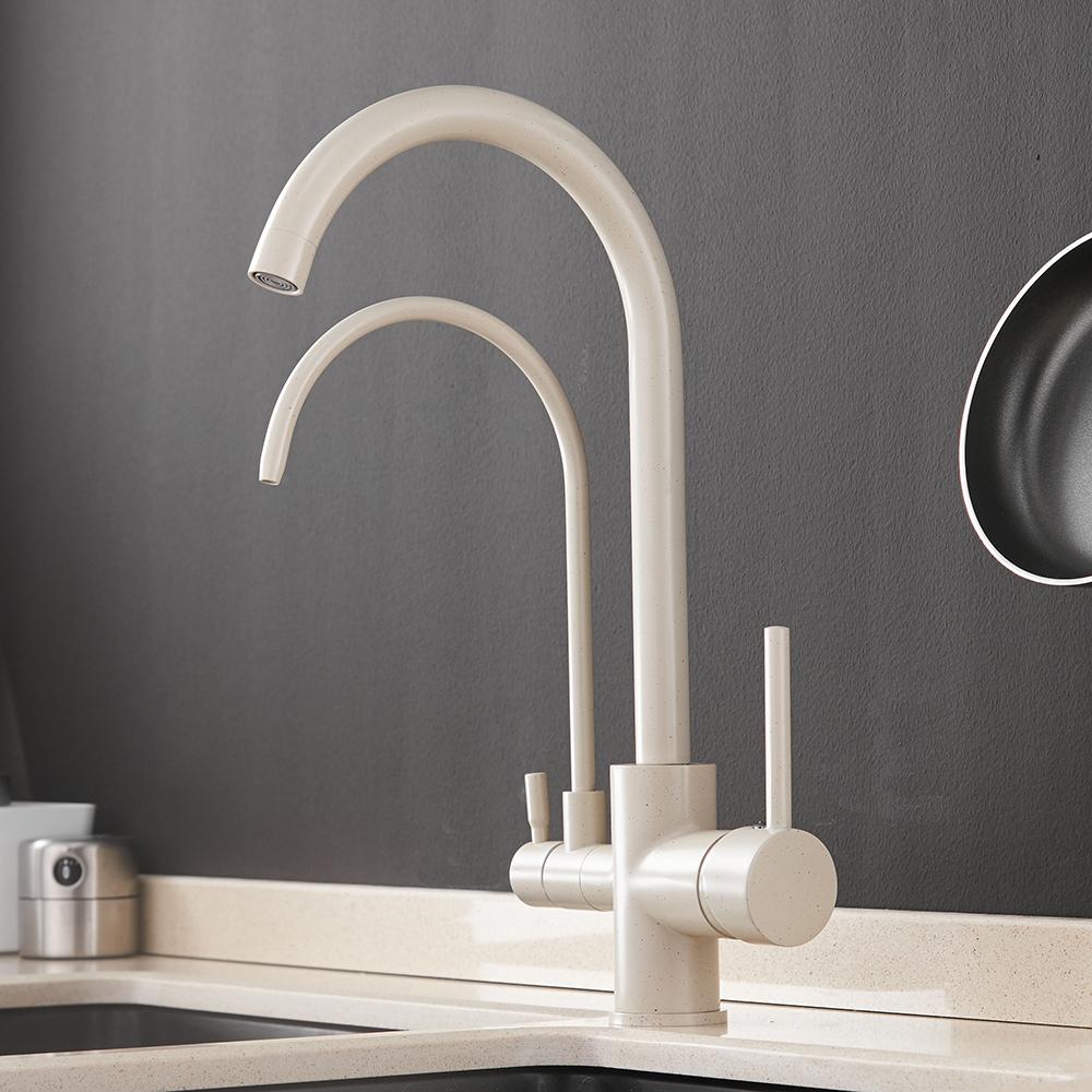 Sibella - Deck-Mounted Double Gooseneck Faucet